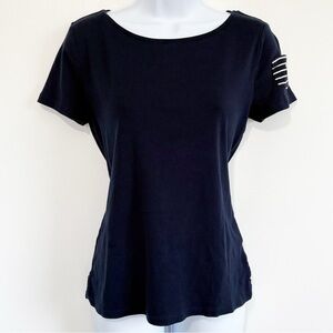 Lauren Ralph Lauren Short Sleeve Tee Navy Blue Large